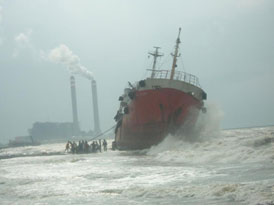 Vessel stranded